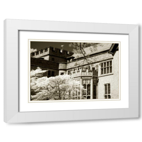 Tudor Mansion II White Modern Wood Framed Art Print with Double Matting by Hausenflock, Alan