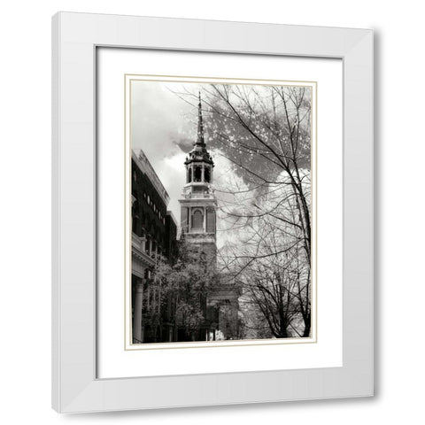 Renewal II White Modern Wood Framed Art Print with Double Matting by Hausenflock, Alan