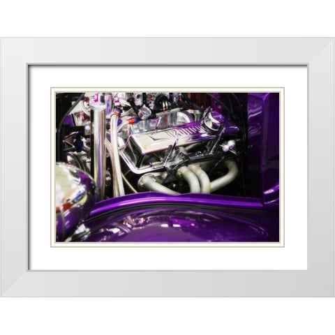Street Rod II White Modern Wood Framed Art Print with Double Matting by Hausenflock, Alan