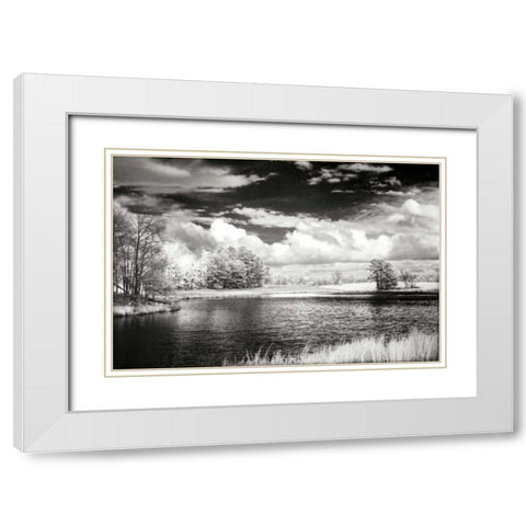 Shearon Lake II White Modern Wood Framed Art Print with Double Matting by Hausenflock, Alan