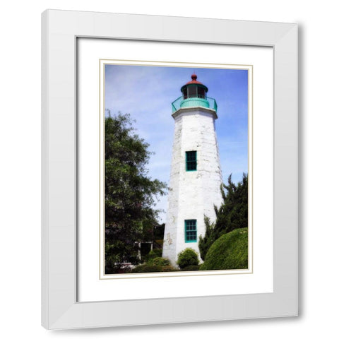 Old Point Comfort Light II White Modern Wood Framed Art Print with Double Matting by Hausenflock, Alan