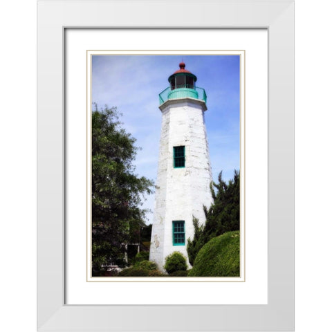 Old Point Comfort Light II White Modern Wood Framed Art Print with Double Matting by Hausenflock, Alan