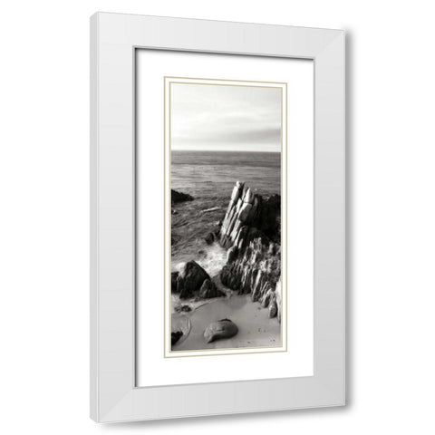 Lovers Point Panel BW 4 White Modern Wood Framed Art Print with Double Matting by Hausenflock, Alan