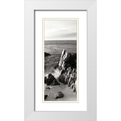 Lovers Point Panel BW 4 White Modern Wood Framed Art Print with Double Matting by Hausenflock, Alan