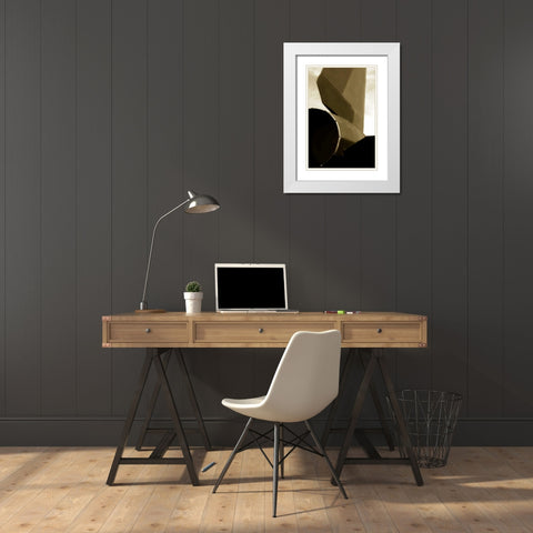 Blackbird I White Modern Wood Framed Art Print with Double Matting by Hausenflock, Alan