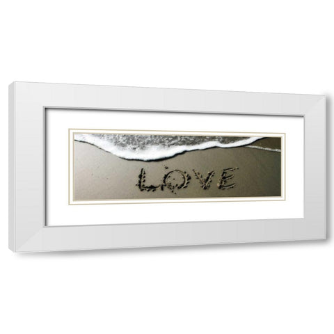 Love White Modern Wood Framed Art Print with Double Matting by Hausenflock, Alan