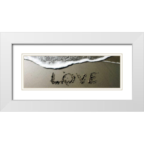 Love White Modern Wood Framed Art Print with Double Matting by Hausenflock, Alan