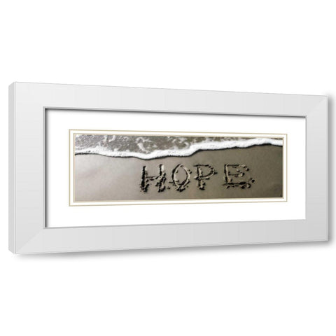 Hope White Modern Wood Framed Art Print with Double Matting by Hausenflock, Alan