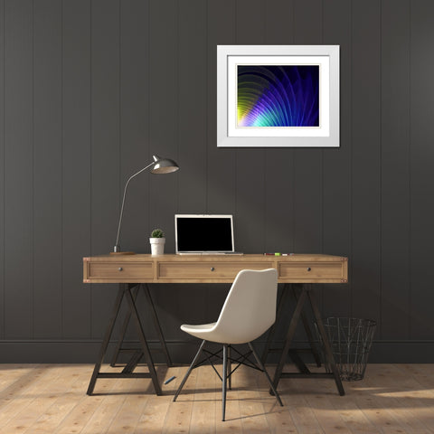 Arches of Color I White Modern Wood Framed Art Print with Double Matting by Hausenflock, Alan