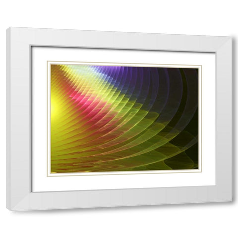 Arches of Color II White Modern Wood Framed Art Print with Double Matting by Hausenflock, Alan