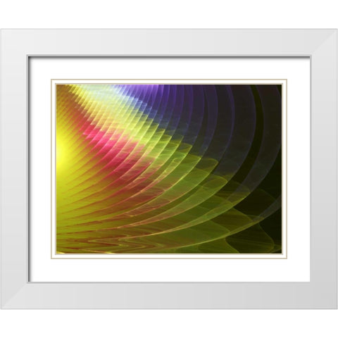 Arches of Color II White Modern Wood Framed Art Print with Double Matting by Hausenflock, Alan