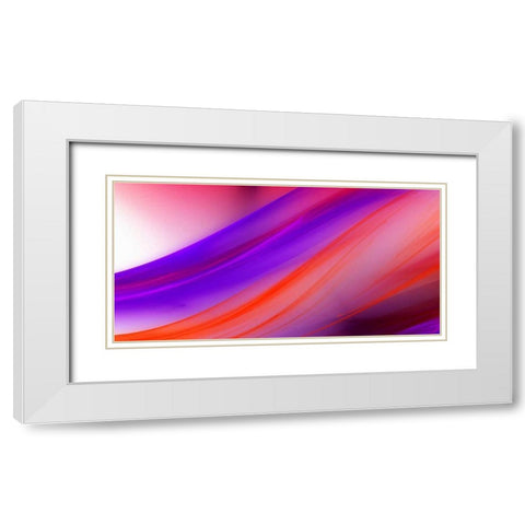 Flow II White Modern Wood Framed Art Print with Double Matting by Hausenflock, Alan