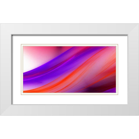 Flow II White Modern Wood Framed Art Print with Double Matting by Hausenflock, Alan