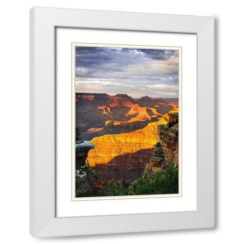 Mather Point Sunset V White Modern Wood Framed Art Print with Double Matting by Hausenflock, Alan