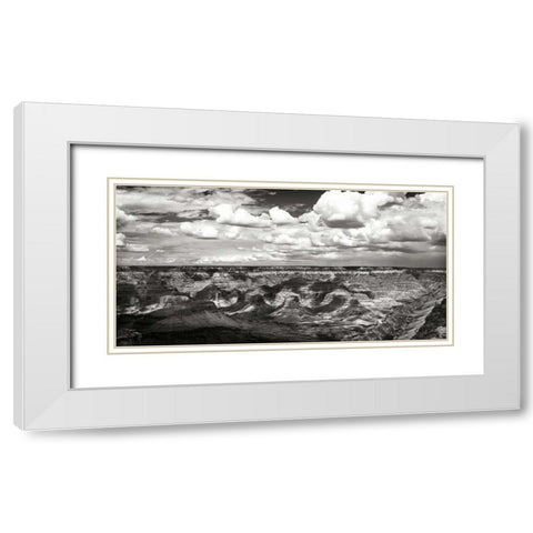 The Canyon Wall I White Modern Wood Framed Art Print with Double Matting by Hausenflock, Alan