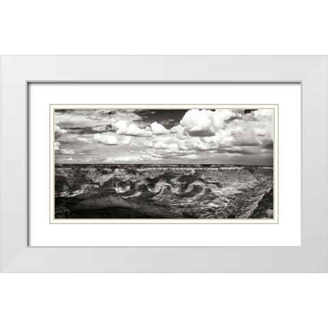 The Canyon Wall I White Modern Wood Framed Art Print with Double Matting by Hausenflock, Alan