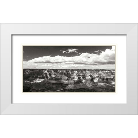 The Canyon Wall II White Modern Wood Framed Art Print with Double Matting by Hausenflock, Alan
