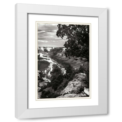 Canyon Gorge I White Modern Wood Framed Art Print with Double Matting by Hausenflock, Alan