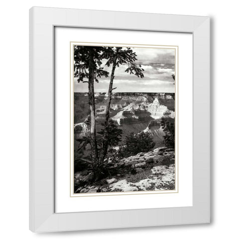 Canyon Gorge II White Modern Wood Framed Art Print with Double Matting by Hausenflock, Alan