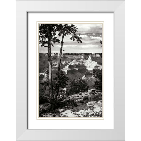 Canyon Gorge II White Modern Wood Framed Art Print with Double Matting by Hausenflock, Alan