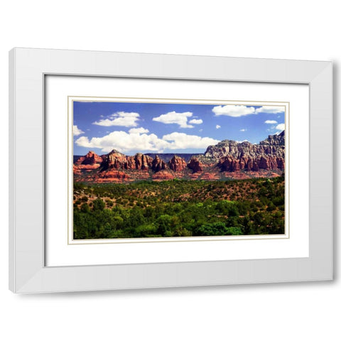 Red Rock Canyon I White Modern Wood Framed Art Print with Double Matting by Hausenflock, Alan