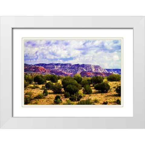 The High Desert I White Modern Wood Framed Art Print with Double Matting by Hausenflock, Alan