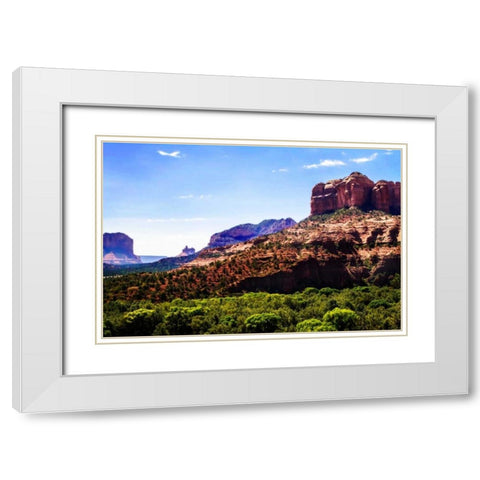 Cathedral Rock II White Modern Wood Framed Art Print with Double Matting by Hausenflock, Alan