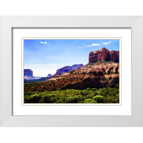 Cathedral Rock II White Modern Wood Framed Art Print with Double Matting by Hausenflock, Alan