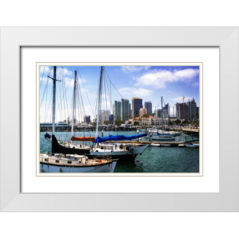 San Diego Que II White Modern Wood Framed Art Print with Double Matting by Hausenflock, Alan