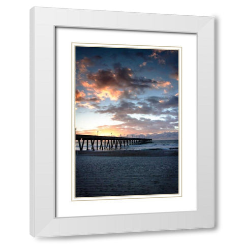 Mercers Pier IV White Modern Wood Framed Art Print with Double Matting by Hausenflock, Alan