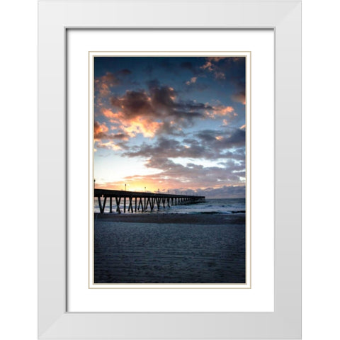 Mercers Pier IV White Modern Wood Framed Art Print with Double Matting by Hausenflock, Alan