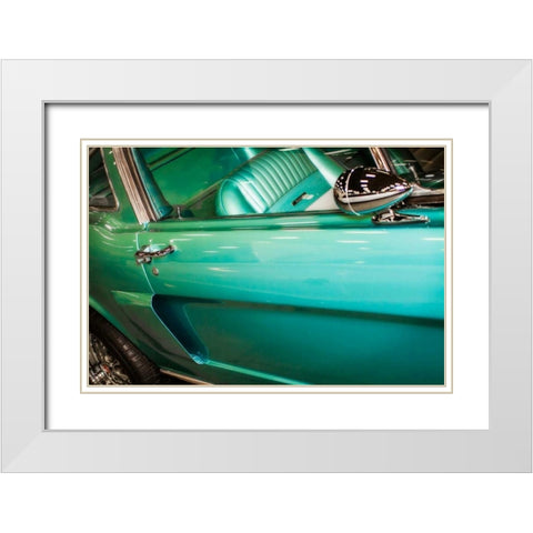Mighty Mustang II White Modern Wood Framed Art Print with Double Matting by Hausenflock, Alan