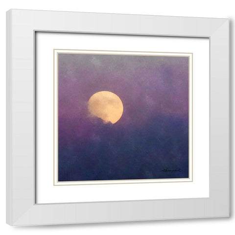 Moonrise White Modern Wood Framed Art Print with Double Matting by Hausenflock, Alan