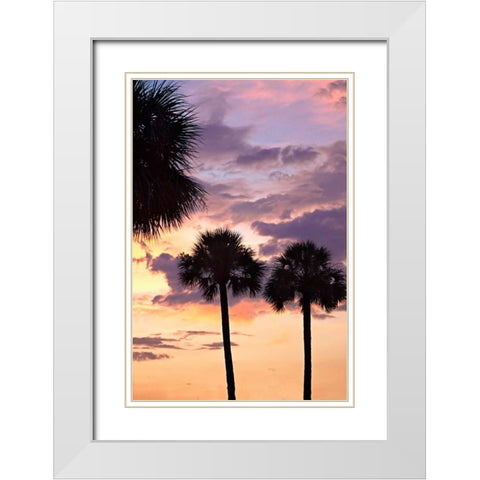 San Marcos Sunset V White Modern Wood Framed Art Print with Double Matting by Hausenflock, Alan
