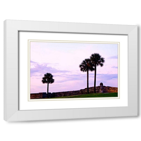 Castillo II White Modern Wood Framed Art Print with Double Matting by Hausenflock, Alan