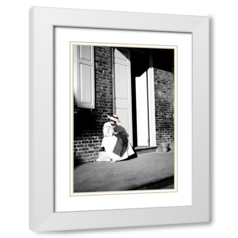 The Seamstress White Modern Wood Framed Art Print with Double Matting by Hausenflock, Alan