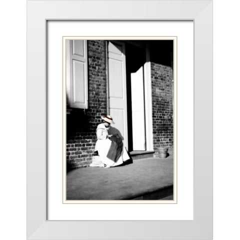 The Seamstress White Modern Wood Framed Art Print with Double Matting by Hausenflock, Alan