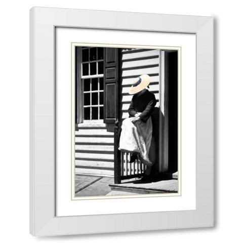 Waiting White Modern Wood Framed Art Print with Double Matting by Hausenflock, Alan
