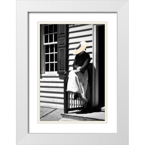 Waiting White Modern Wood Framed Art Print with Double Matting by Hausenflock, Alan