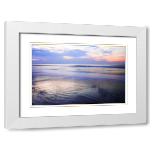 Soft Shore I White Modern Wood Framed Art Print with Double Matting by Hausenflock, Alan