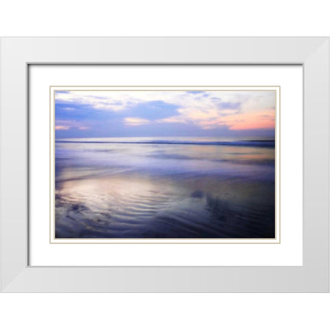Soft Shore I White Modern Wood Framed Art Print with Double Matting by Hausenflock, Alan