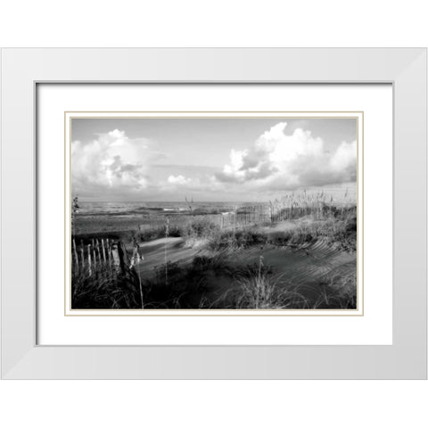 Dunes II White Modern Wood Framed Art Print with Double Matting by Hausenflock, Alan