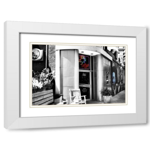Neighborhood Diner IV White Modern Wood Framed Art Print with Double Matting by Hausenflock, Alan