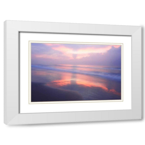 Wrightsville Sunrise III White Modern Wood Framed Art Print with Double Matting by Hausenflock, Alan