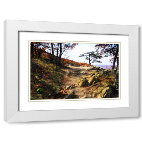 Stoney Ridge I White Modern Wood Framed Art Print with Double Matting by Hausenflock, Alan