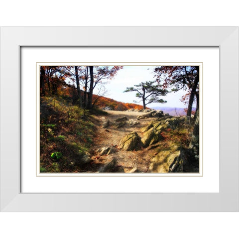 Stoney Ridge I White Modern Wood Framed Art Print with Double Matting by Hausenflock, Alan
