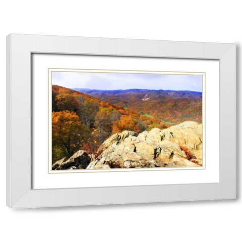 Wildcat Ridge IV White Modern Wood Framed Art Print with Double Matting by Hausenflock, Alan
