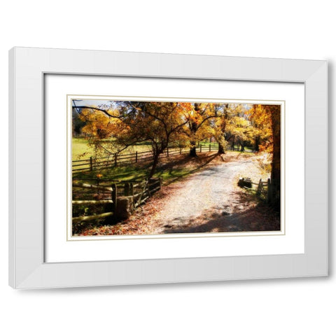 Autumn on Kent Farm II White Modern Wood Framed Art Print with Double Matting by Hausenflock, Alan