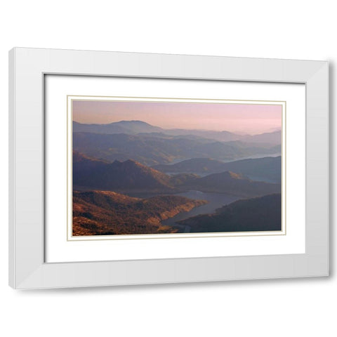 Kern Valley IV White Modern Wood Framed Art Print with Double Matting by Kidd, Brian