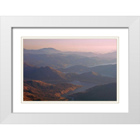 Kern Valley IV White Modern Wood Framed Art Print with Double Matting by Kidd, Brian